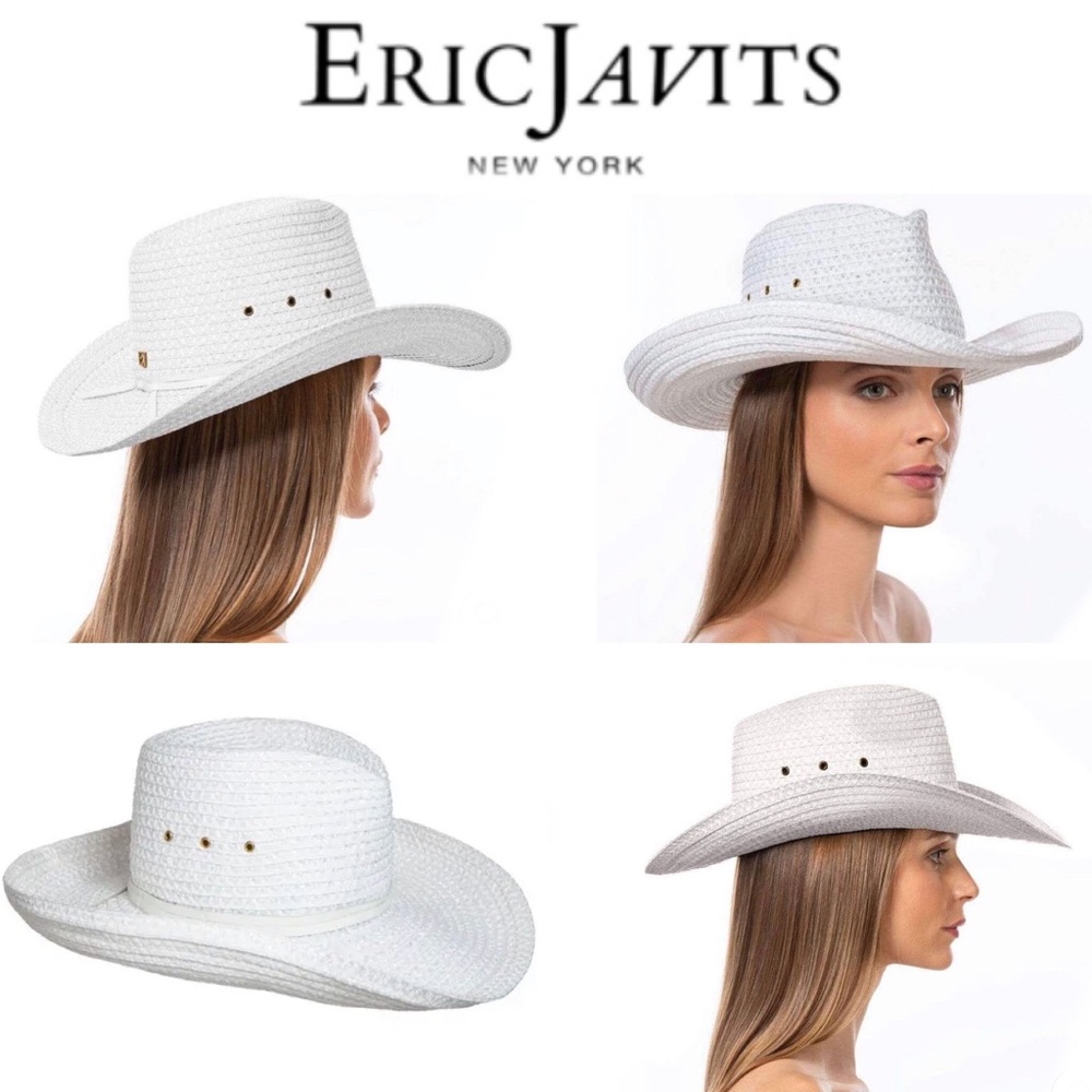 ERIC JAVITS Squishee Western Hat - White SPF 50